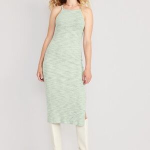 Old Navy Fitted Sleeveless Rib-Knit Midi Dress